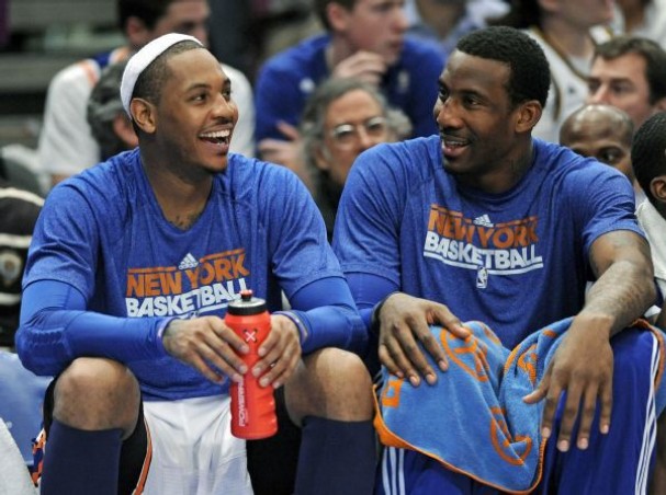 Carmelo and Amar'e haven't yet clicked in their time in New York. (AP)