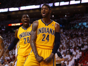 The Pacers are excited to be moving on to face the Lakers in the NBA Finals (Photo by Mike Ehrmann/Getty Images).