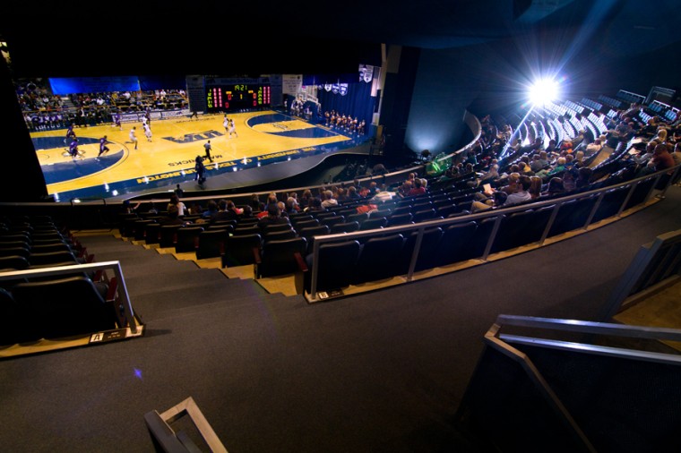 Texas Hall Theater was arguably the most unique venue in the country when the Mavs played there from 1962-2012. (Photo courtesy: The Shorthorn/University of Texas-Arlington) 