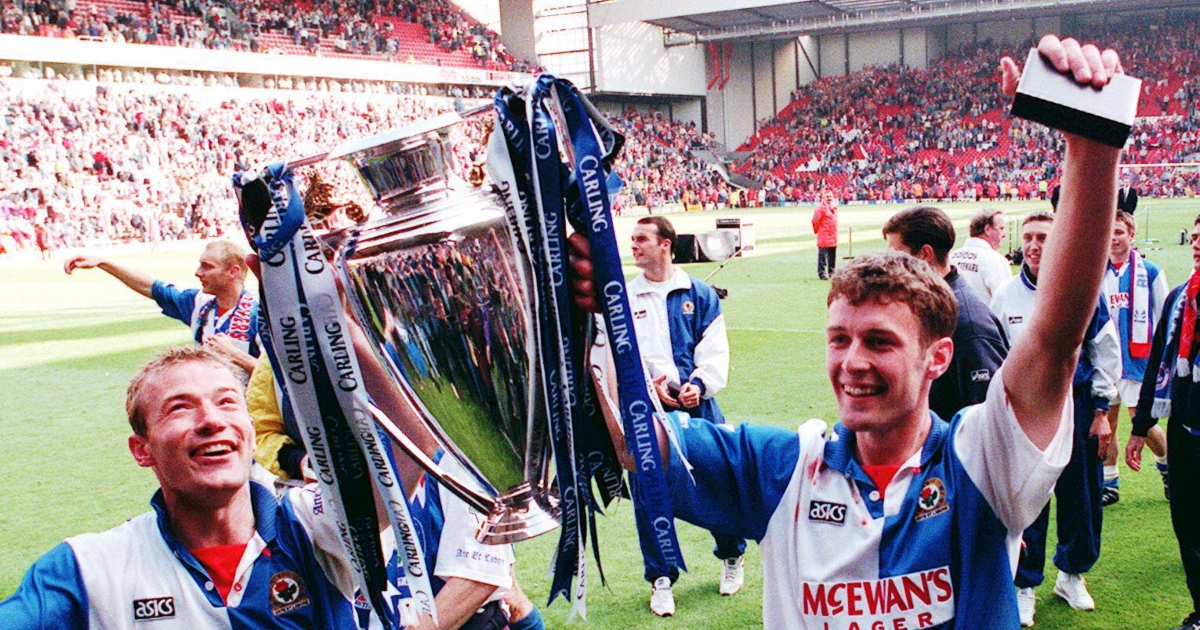 Blackburn holding trophy Premier League season 1994-95
