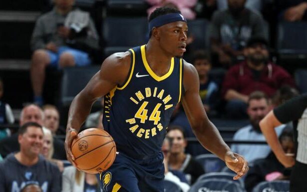 Oscar Tshiebwe finally got his shot with the Indiana Pacers this week after a dominant college career and a record-setting start in the G League. (NBA/Getty Images)