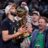 Jayson Tatum holds up the Larry O'Brien Trophy after leading the Boston Celtics to the 2024 NBA title.